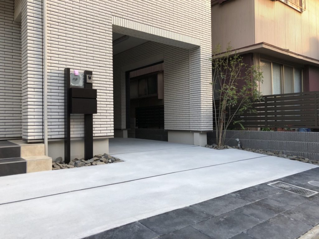 愛知県名古屋市南区のK様邸の外構エクステリア工事が完了しました。|愛知県名古屋市南区　新築外構工事　エクステリア　シンプル外構　施工実績　|パートナーホーム