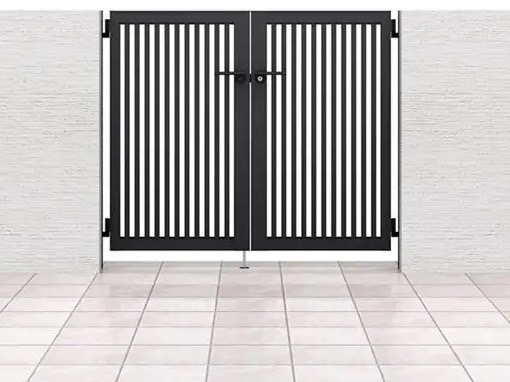 LIXIL　外構　門扉　アルミ形材　モダン　シンプル　 おしゃれ　エクステリア　愛知・名古屋の外構専門店パートナーホームのエクステリア製品一覧 開き門扉AB　TR3型　07-12 両開き　ダスクグレー|パートナーホーム