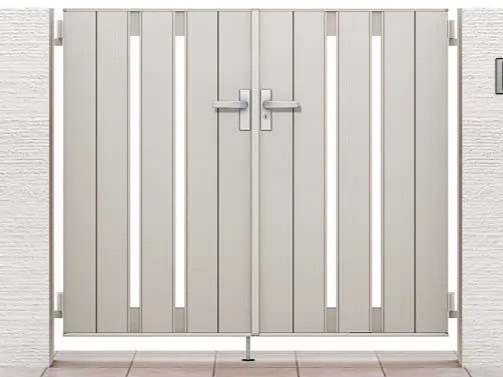 LIXIL　開き門扉ABシリーズ　TS2型【外構エクステリア商品】LIXIL　外構　門扉　アルミ形材　モダン　シンプル　 おしゃれ　エクステリア　愛知・名古屋の外構専門店パートナーホームのエクステリア製品一覧 開き門扉AB　TS2型 07-12 両開き シャイングレー 　|パートナーホーム