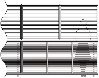 LIXIL　フェンス　外構　モダン　 おしゃれ　エクステリア　愛知・名古屋の外構専門店パートナーホームのエクステリア　製品一覧　フェンスAB　プライバシーを守りながらも、人の気配を感じられる格子デザインとの組み合わせは、内部の異変を察知しやすく空き巣対策など防犯にも役立ちます。|パートナーホーム