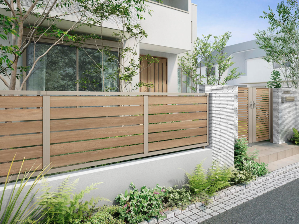 LIXIL　フェンスAA木調　YS3型・YR1型【外構エクステリア商品】LIXIL　フェンス　外構　モダン　 おしゃれ　エクステリア　愛知・名古屋の外構専門店パートナーホームのエクステリア　製品一覧　フェンスAA木調　YS3型、YR1型|パートナーホーム