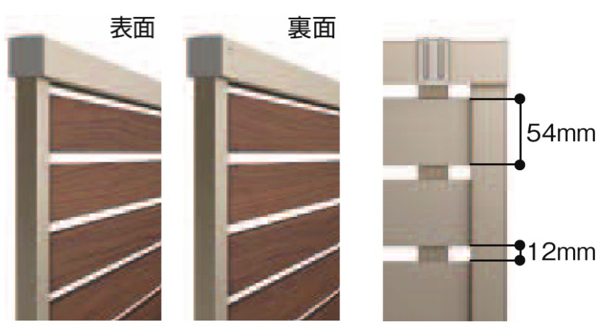 LIXIL　フェンス　外構　モダン　 おしゃれ　エクステリア　愛知・名古屋の外構専門店パートナーホームのエクステリア　製品一覧　フェンスAB　YS2型　目隠し率82.8％　採光率17.2％　通風率16％|パートナーホーム