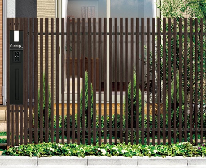 LIXIL　フェンス　外構　モダン　 おしゃれ　エクステリア　愛知・名古屋の外構専門店パートナーホームのエクステリア　製品一覧　プログコートフェンス　M1型 　スクリーンファンクションユニットとM1型とのコーディネート|パートナーホーム