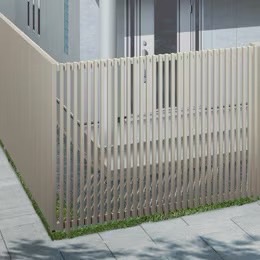 LIXIL　フェンス　外構　モダン　 おしゃれ　エクステリア　愛知・名古屋の外構専門店パートナーホームのエクステリア　製品一覧　空間創造スクリーン スリットライン　［フェンススタイル］ コーナーや門まわりなど自由度が高く、様々な用途に対応します。|パートナーホーム