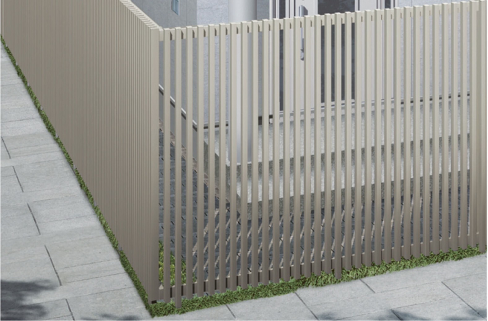 フェンス　外構　モダン　 おしゃれ　エクステリア　愛知・名古屋の外構専門店パートナーホームのエクステリア　製品一覧　空間創造スクリーン スリットラインフェンススタイル　35×55たて格子|パートナーホーム