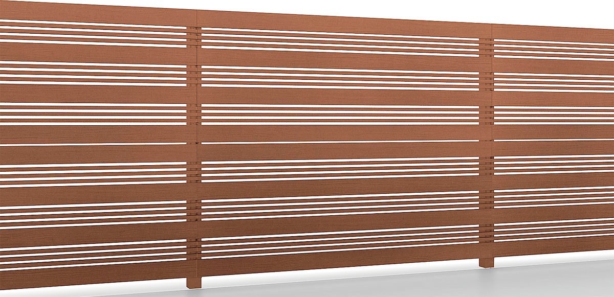 フェンス　外構　モダン　 おしゃれ　エクステリア　愛知・名古屋の外構専門店パートナーホームのエクステリア　製品一覧　Dスクリーン　横張り　クリエモカ|パートナーホーム