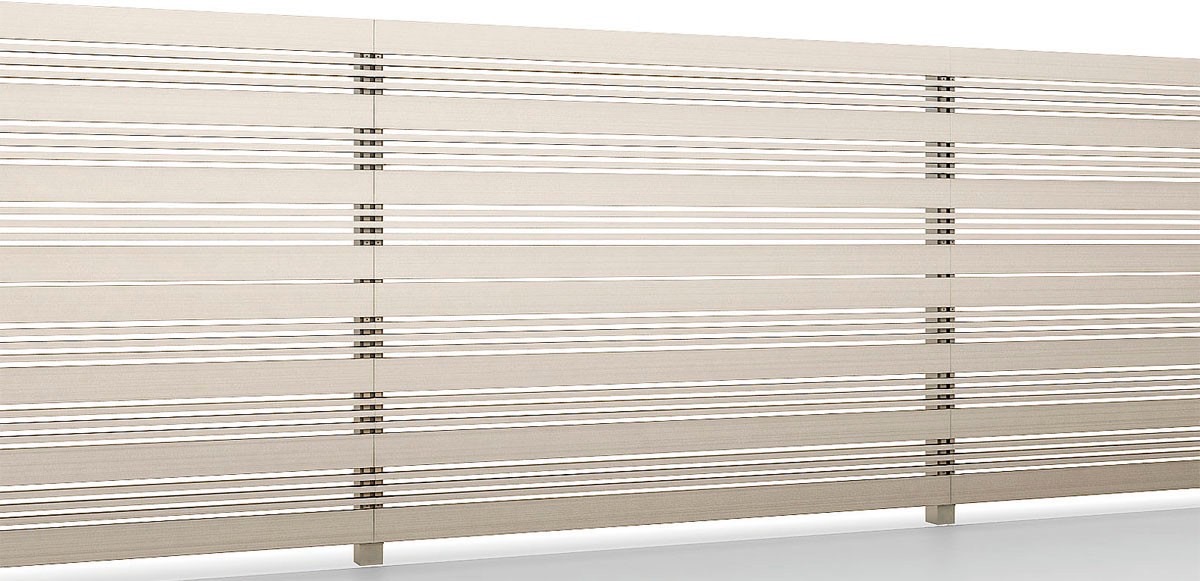 フェンス　外構　モダン　 おしゃれ　エクステリア　愛知・名古屋の外構専門店パートナーホームのエクステリア　製品一覧　Dスクリーン　横張り　シャイングレー|パートナーホーム