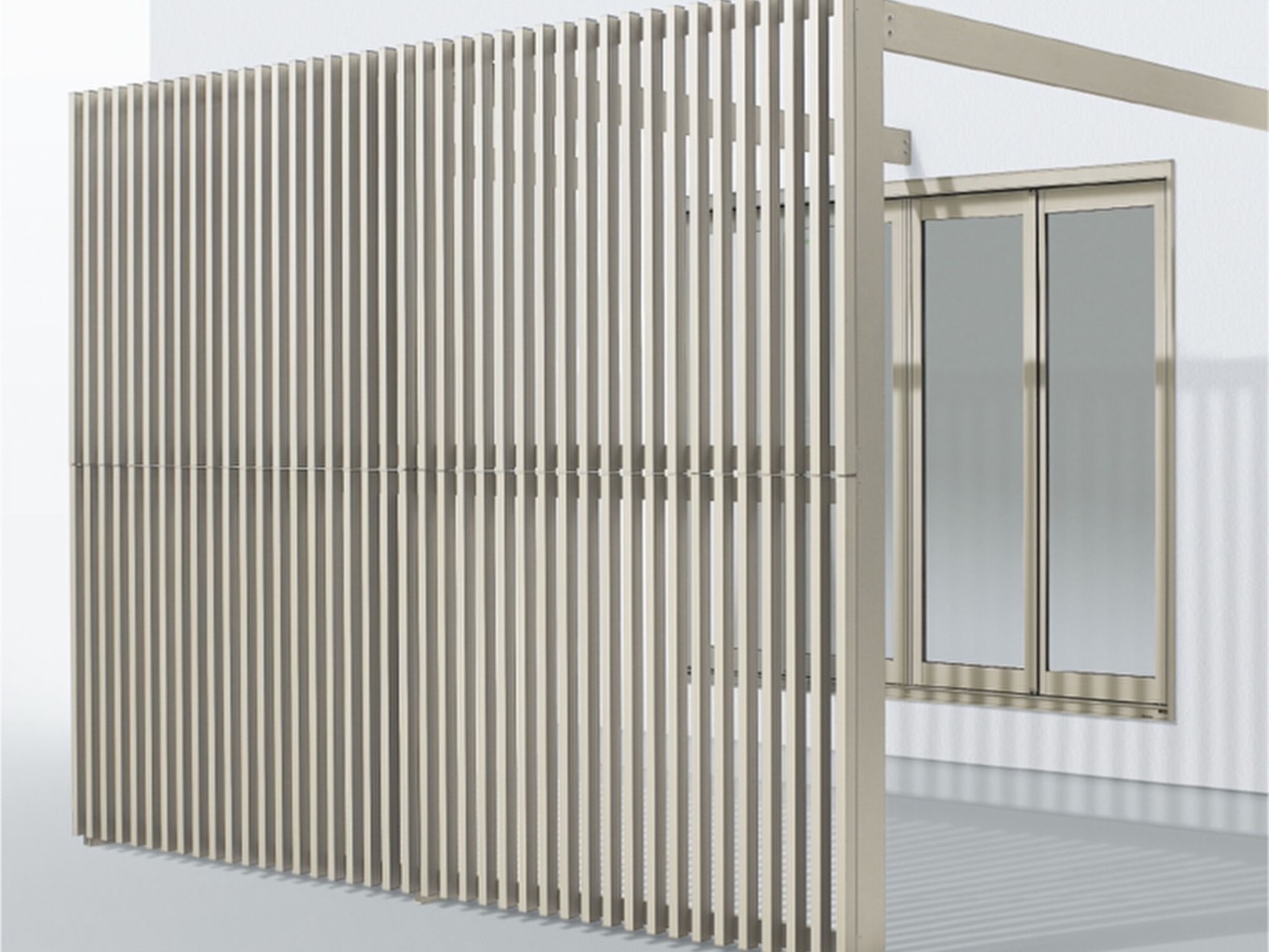 フェンス　外構　モダン　 おしゃれ　エクステリア　愛知・名古屋の外構専門店パートナーホームのエクステリア　製品一覧　空間創造スクリーン スリットライン　ビームスタイル|パートナーホーム