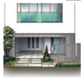 LIXIL　フェンス　外構　モダン　 おしゃれ　エクステリア　愛知・名古屋の外構専門店パートナーホームのエクステリア　製品一覧　空間創造スクリーン スリットライン　アーチに［35✕55たて格子のみ］ 開口部にスクリーンを用いることで、よりモダンな外観を創ることが可能です。|パートナーホーム