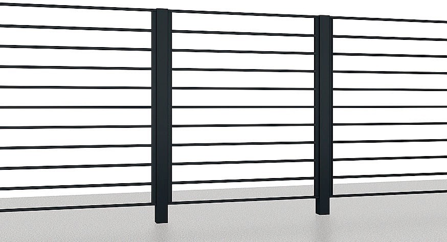 フェンス　外構　モダン　 おしゃれ　エクステリア　愛知・名古屋の外構専門店パートナーホームのエクステリア　製品一覧　アーキキャストフェンス　FY型　ブラック|パートナーホーム