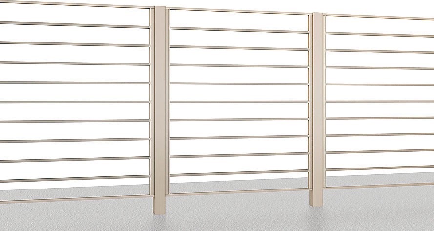 フェンス　外構　モダン　 おしゃれ　エクステリア　愛知・名古屋の外構専門店パートナーホームのエクステリア　製品一覧　アーキキャストフェンス　FY型　シャイングレー|パートナーホーム