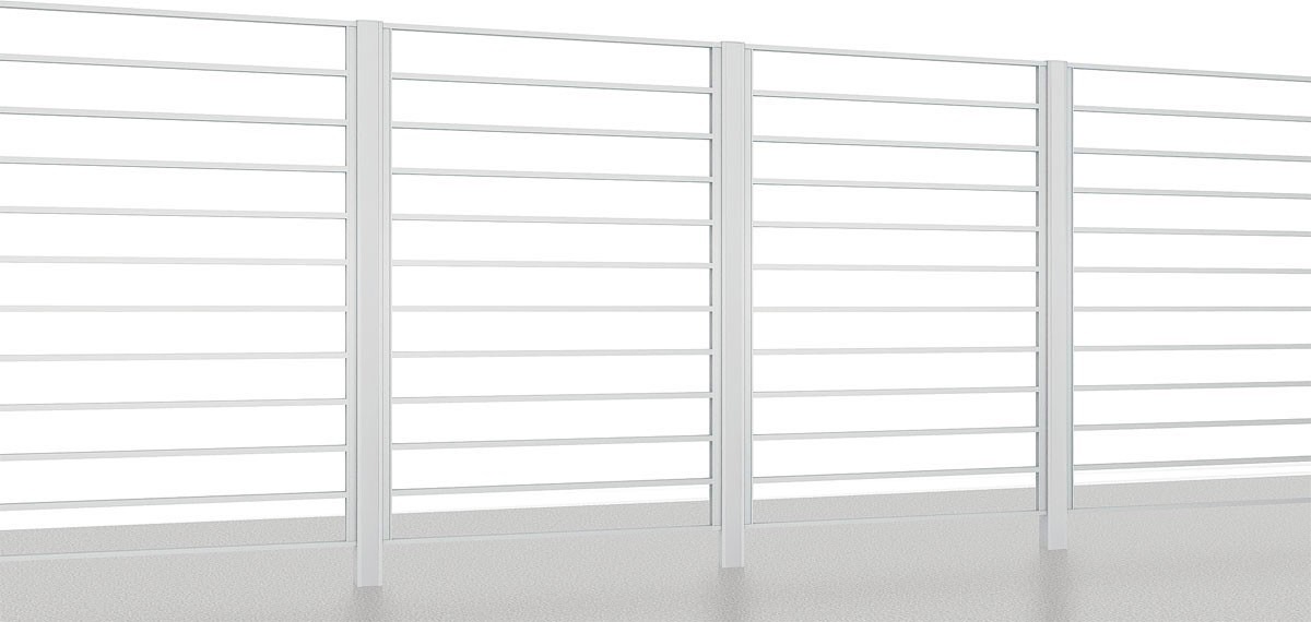 フェンス　外構　モダン　 おしゃれ　エクステリア　愛知・名古屋の外構専門店パートナーホームのエクステリア　製品一覧　アーキキャストフェンス　FY型　ナチュラルシルバー|パートナーホーム