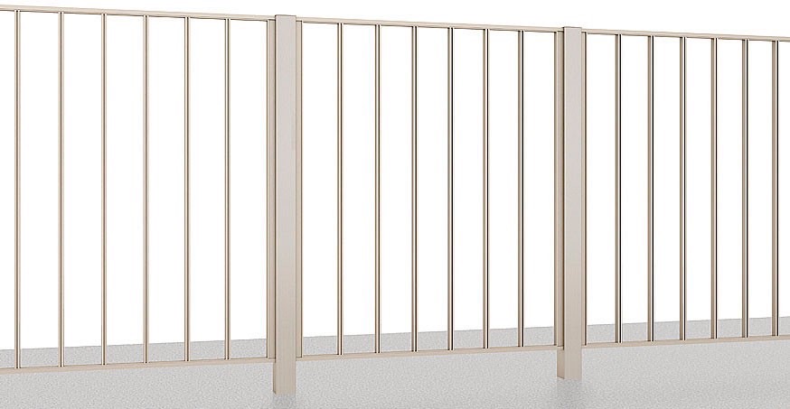 フェンス　外構　モダン　 おしゃれ　エクステリア　愛知・名古屋の外構専門店パートナーホームのエクステリア　製品一覧　アーキキャストフェンス　FT型 シャイングレー|パートナーホーム