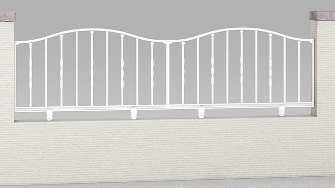 フェンス　外構　モダン　 おしゃれ　エクステリア　愛知・名古屋の外構専門店パートナーホームのエクステリア　製品一覧　ラフィーネ フェンス　1型　フロスティホワイト フリーポールタイプ|パートナーホーム