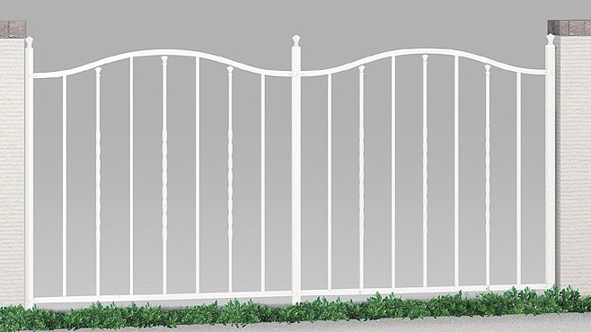 フェンス　外構　モダン　 おしゃれ　エクステリア　愛知・名古屋の外構専門店パートナーホームのエクステリア　製品一覧　ラフィーネ フェンス　1型　フロスティホワイト 間仕切りタイプ|パートナーホーム