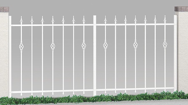 フェンス　外構　モダン　 おしゃれ　エクステリア　愛知・名古屋の外構専門店パートナーホームのエクステリア　製品一覧　ラフィーネ フェンス　2型　フロスティホワイト 間仕切りタイプ T-10|パートナーホーム