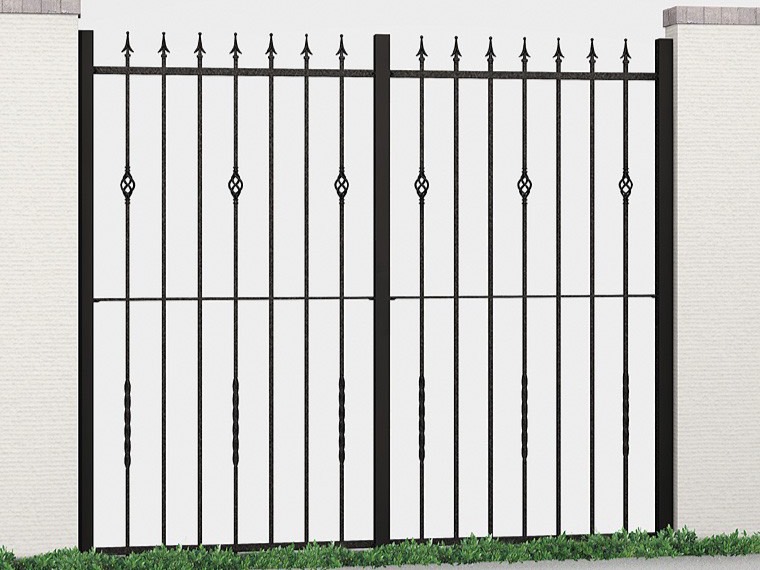 LIXIL　ラフィーネ フェンス１型・２型【外構エクステリア商品】|フェンス　外構　モダン　 おしゃれ　エクステリア　愛知・名古屋の外構専門店パートナーホームのエクステリア　製品一覧　ラフィーネ フェンス　2型　アイアンブラック 間仕切りタイプ T-12|パートナーホーム