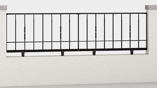 フェンス　外構　モダン　 おしゃれ　エクステリア　愛知・名古屋の外構専門店パートナーホームのエクステリア　製品一覧　ラフィーネ フェンス　3型　アイアンブラック フリーポールタイプ T-6|パートナーホーム