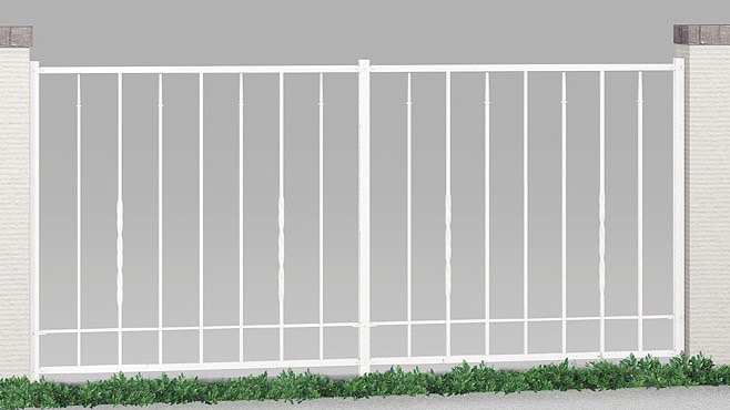 フェンス　外構　モダン　 おしゃれ　エクステリア　愛知・名古屋の外構専門店パートナーホームのエクステリア　製品一覧　ラフィーネ フェンス　3型　フロスティホワイト 間仕切りタイプ T-10|パートナーホーム