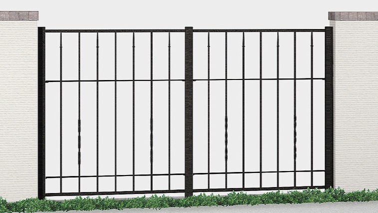 フェンス　外構　モダン　 おしゃれ　エクステリア　愛知・名古屋の外構専門店パートナーホームのエクステリア　製品一覧　ラフィーネ フェンス　3型　アイアンブラック 間仕切りタイプ T-12|パートナーホーム