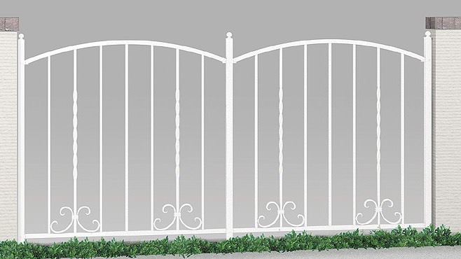 フェンス　外構　モダン　 おしゃれ　エクステリア　愛知・名古屋の外構専門店パートナーホームのエクステリア　製品一覧　ラフィーネ フェンス　4型　フロスティホワイト 間仕切りタイプ T-10|パートナーホーム