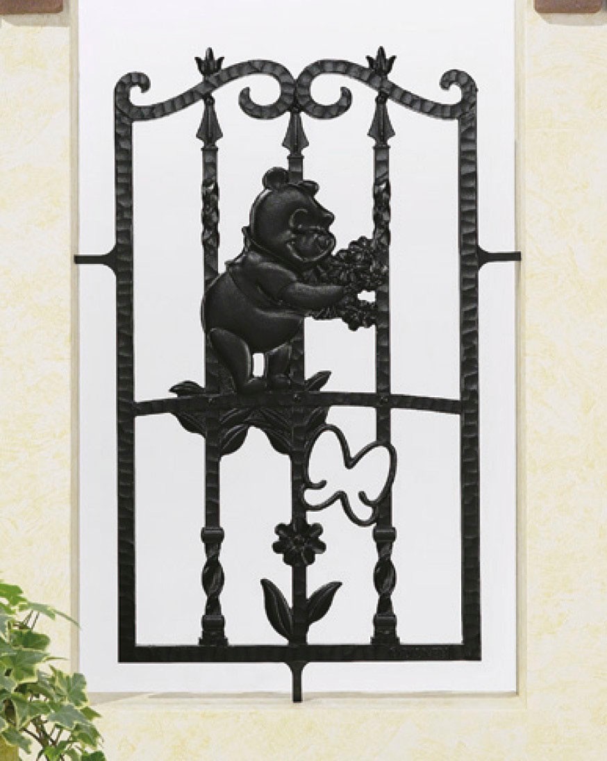 フェンス　外構　モダン　 おしゃれ　エクステリア　愛知・名古屋の外構専門店パートナーホームのエクステリア　製品一覧　ディズニーフェンス　スリムフェンス　プーさん　A型|パートナーホーム