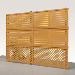 フェンス　外構　モダン　 おしゃれ　エクステリア　愛知・名古屋の外構専門店パートナーホームのエクステリア　製品一覧　3段柱 上・中段J8型、下段J5型|パートナーホーム