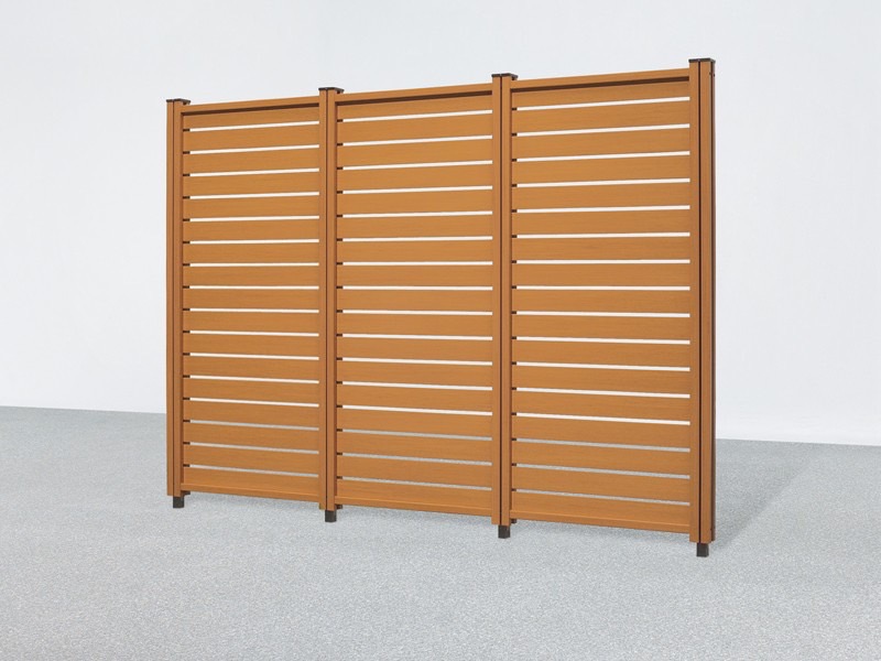 フェンス　外構　モダン　 おしゃれ　エクステリア　愛知・名古屋の外構専門店パートナーホームのエクステリア　製品一覧　8型（横スリット）ライトブラウンP|パートナーホーム