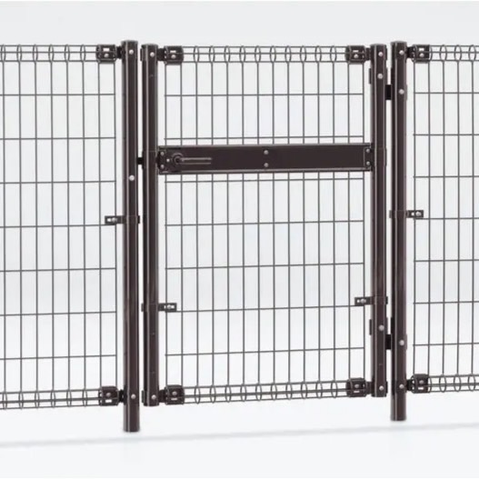 フェンス　スチール　ステンレス　外構　モダン　 おしゃれ　エクステリア　愛知・名古屋の外構専門店パートナーホームのエクステリア　製品一覧　ハイグリッド門扉N1型　N1型 ダークブラウン 08-12 片開き|パートナーホーム