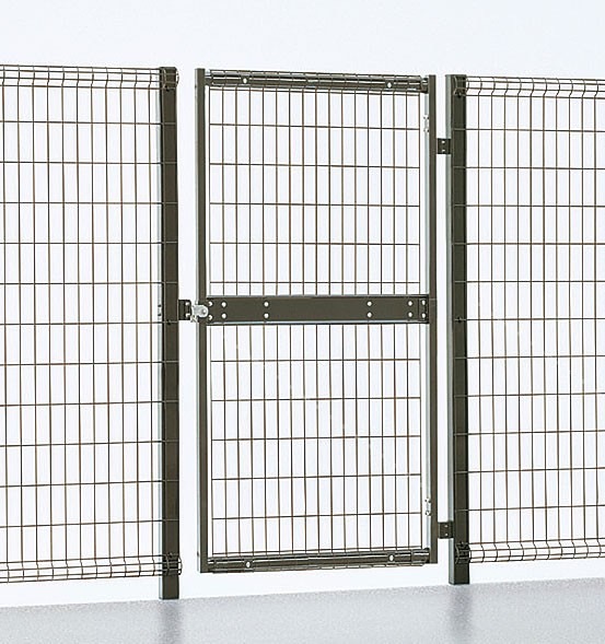 フェンス　スチール　ステンレス　外構　モダン　 おしゃれ　エクステリア　愛知・名古屋の外構専門店パートナーホームのエクステリア　製品一覧　ハイグリッド門扉N8型　ダークブラウン　09-18　片開き|パートナーホーム