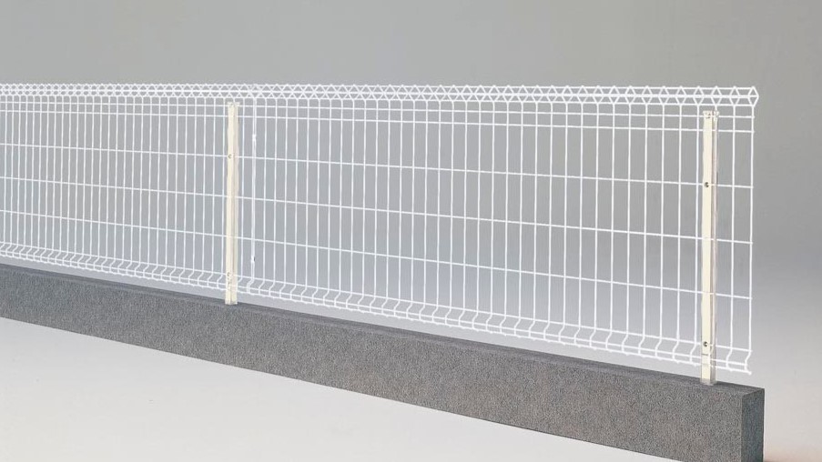 フェンス　スチール　ステンレス　外構　モダン　 おしゃれ　エクステリア　愛知・名古屋の外構専門店パートナーホームのエクステリア　製品一覧　メッシュフェンスA型　ホワイト|パートナーホーム