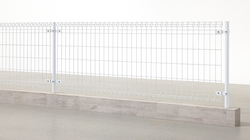 フェンス　スチール　ステンレス　外構　モダン　 おしゃれ　エクステリア　愛知・名古屋の外構専門店パートナーホームのエクステリア　製品一覧　メッシュフェンスAM型　ホワイト|パートナーホーム