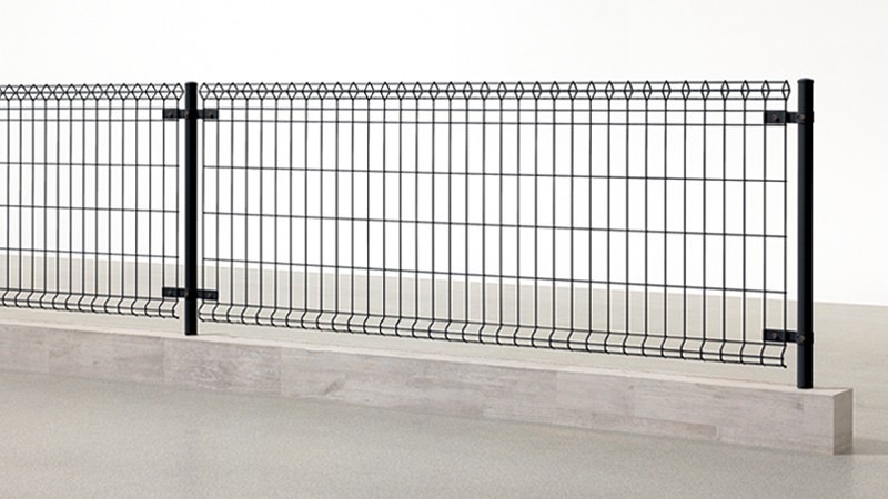 フェンス　スチール　ステンレス　外構　モダン　 おしゃれ　エクステリア　愛知・名古屋の外構専門店パートナーホームのエクステリア　製品一覧　メッシュフェンスAM型　ブラック|パートナーホーム