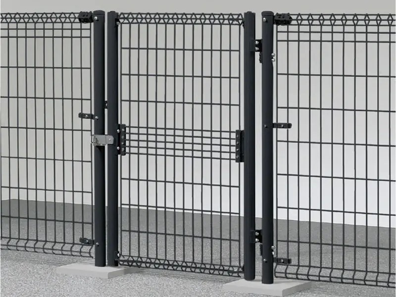 フェンス　スチール　ステンレス　外構　モダン　 おしゃれ　エクステリア　愛知・名古屋の外構専門店パートナーホームのエクステリア　製品一覧　メッシュ門扉A型　片開き 門柱式 巾700×高1200ブラック|パートナーホーム