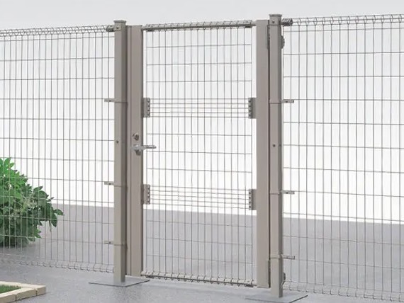 フェンス　スチール　ステンレス　外構　モダン　 おしゃれ　エクステリア　愛知・名古屋の外構専門店パートナーホームのエクステリア　製品一覧　メッシュ門扉S型　片開き 巾1050＋1050×高1800 ステン|パートナーホーム