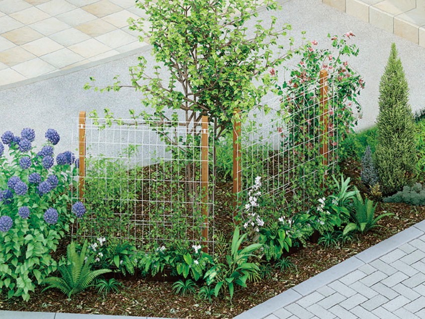 LIXIL　エコリス ウォールメッシュパネル【外構エクステリア商品】|サムネイル　フェンス　スチール　ステンレス　外構　モダン　 おしゃれ　エクステリア　愛知・名古屋の外構専門店パートナーホームのエクステリア　製品一覧　エコリス ウォールメッシュパネル　|パートナーホーム