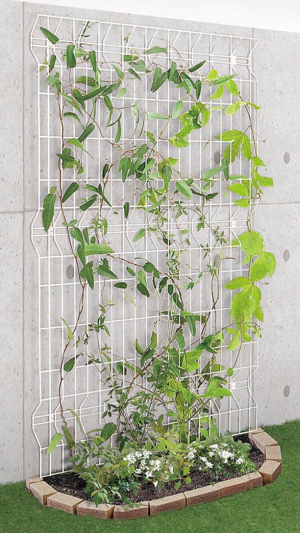 フェンス　スチール　ステンレス　外構　モダン　 おしゃれ　エクステリア　愛知・名古屋の外構専門店パートナーホームのエクステリア　製品一覧　エコリス ウォールメッシュパネル　W10 H16 ホワイト 壁付け使用|パートナーホーム