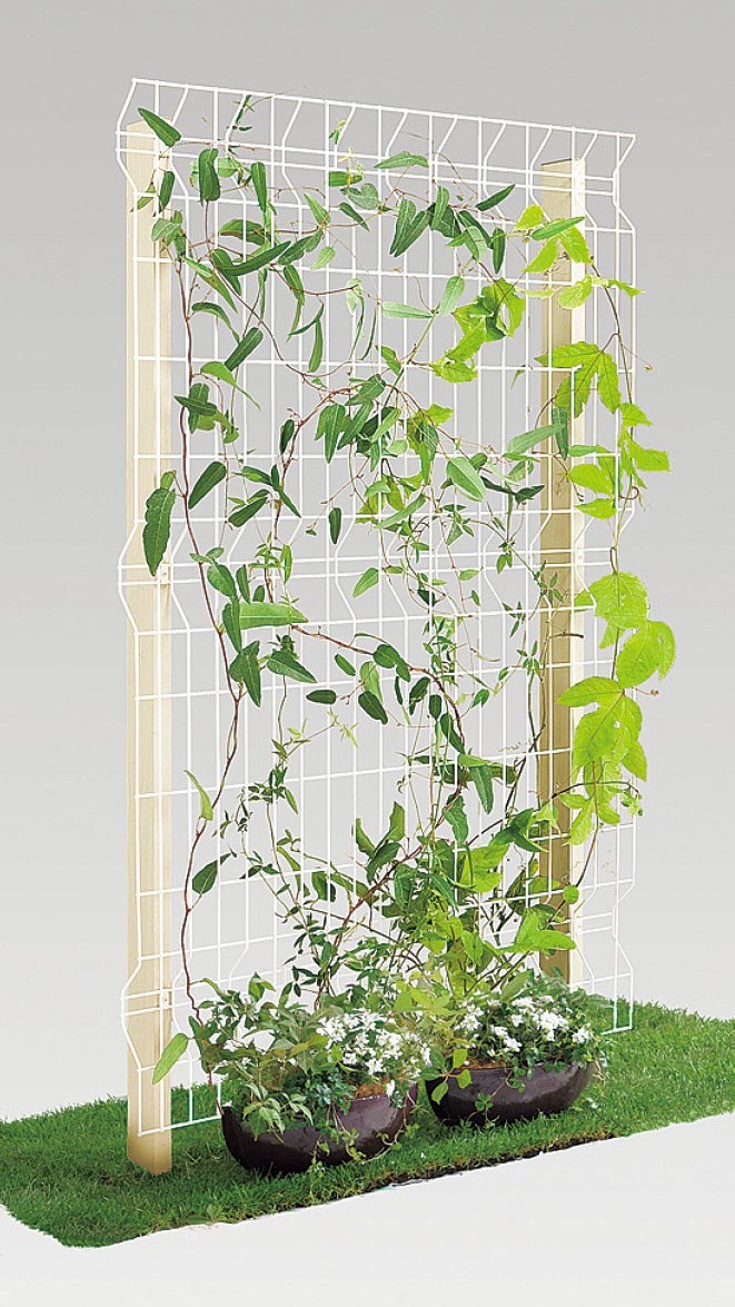 フェンス　スチール　ステンレス　外構　モダン　 おしゃれ　エクステリア　愛知・名古屋の外構専門店パートナーホームのエクステリア　製品一覧　エコリス ウォールメッシュパネル　W10 H16 ホワイト スクリーン使用|パートナーホーム