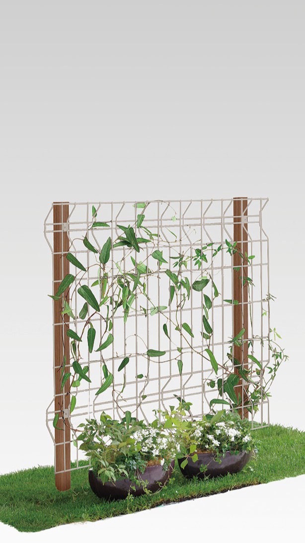 フェンス　スチール　ステンレス　外構　モダン　 おしゃれ　エクステリア　愛知・名古屋の外構専門店パートナーホームのエクステリア　製品一覧　エコリス ウォールメッシュパネル　W10 H10シャイングレー スクリーン使用|パートナーホーム