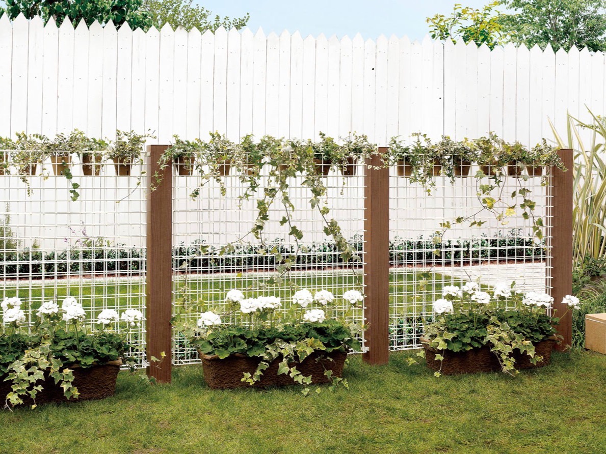 LIXIL　エコリス メッシュパネル【外構エクステリア商品】|フェンス　スチール　ステンレス　外構　モダン　 おしゃれ　エクステリア　愛知・名古屋の外構専門店パートナーホームのエクステリア　製品一覧　エコリス メッシュパネル　ホワイト|パートナーホーム