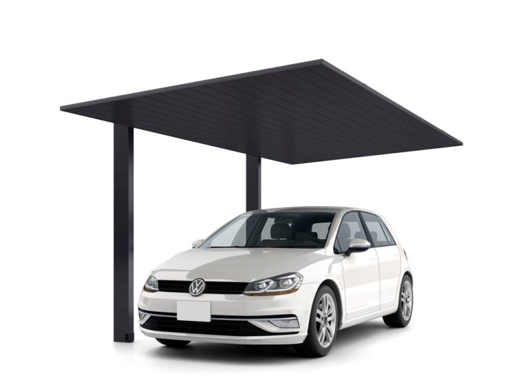 LIXIL　カーポート　外構　モダン　 おしゃれ　エクステリア　愛知・名古屋の外構専門店パートナーホームのエクステリア　製品一覧　カーポートSC　1台用　27-50型 柱・梁：ブラック 屋根材：ブラック|パートナーホーム