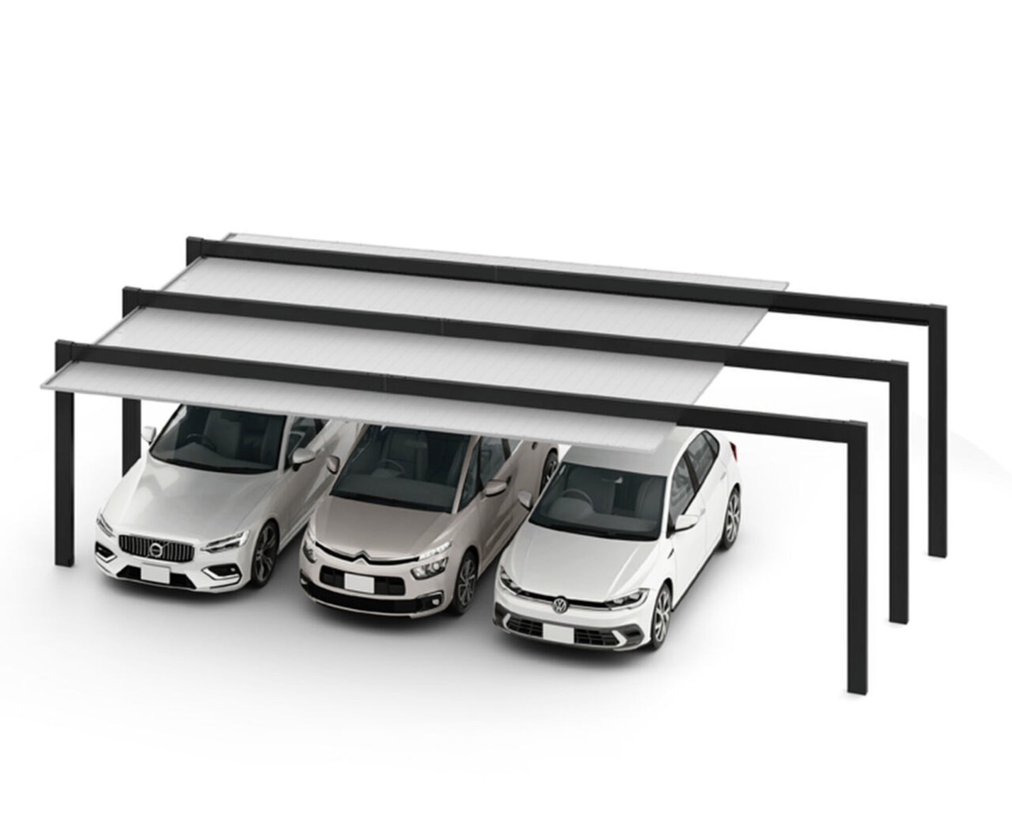 LIXIL　カーポート　外構　モダン　 おしゃれ　エクステリア　愛知・名古屋の外構専門店パートナーホームのエクステリア　製品一覧　カーポートSC　3台用　梁延長　|パートナーホーム