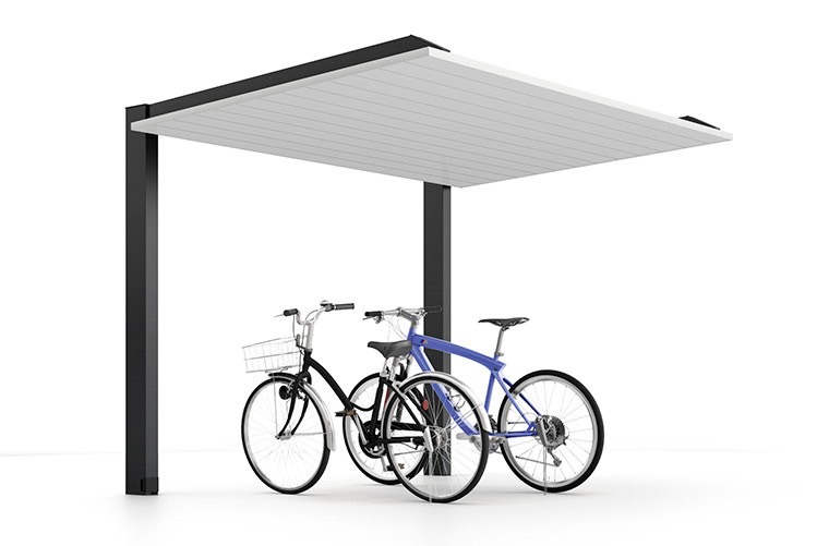 21-29型 柱・梁：ブラック 屋根材：ナチュラルシルバーF　LIXIL　カーポート　外構　モダン　 おしゃれ　エクステリア　愛知・名古屋の外構専門店パートナーホームのエクステリア　製品一覧　カーポートSC　ミニ　|パートナーホーム