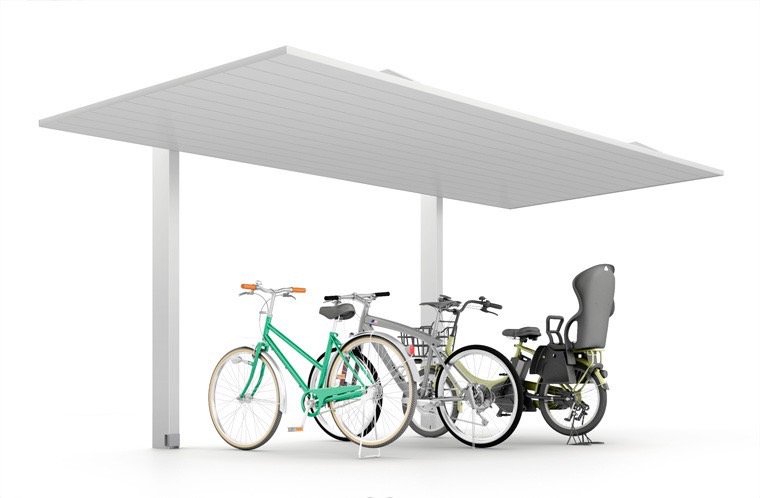 21-50型 柱・梁：ナチュラルシルバーF 屋根材：ナチュラルシルバーFLIXIL　カーポート　外構　モダン　 おしゃれ　エクステリア　愛知・名古屋の外構専門店パートナーホームのエクステリア　製品一覧　カーポートSC　ミニ　|パートナーホーム