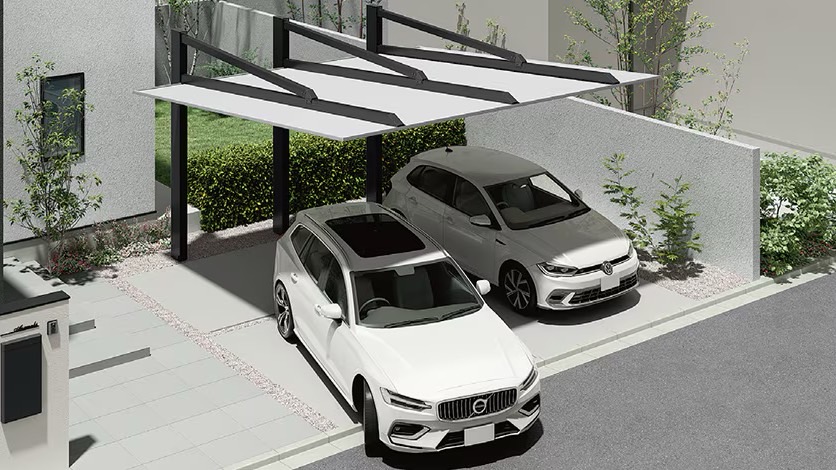 LIXIL　カーポート　外構　モダン　 おしゃれ　エクステリア　愛知・名古屋の外構専門店パートナーホームのエクステリア　製品一覧　カーポートSC　|パートナーホーム