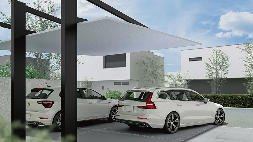 LIXIL　カーポート　外構　モダン　 おしゃれ　エクステリア　愛知・名古屋の外構専門店パートナーホームのエクステリア　製品一覧　カーポートSC　|パートナーホーム