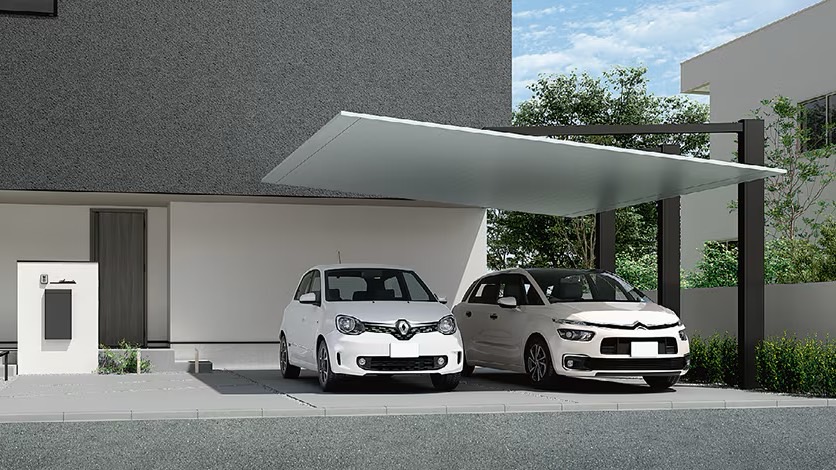 LIXIL　カーポート　外構　モダン　 おしゃれ　エクステリア　愛知・名古屋の外構専門店パートナーホームのエクステリア　製品一覧　カーポートSC　|パートナーホーム