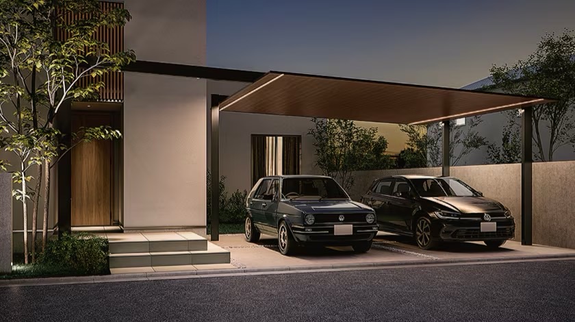 LIXIL　カーポート　外構　モダン　 おしゃれ　エクステリア　愛知・名古屋の外構専門店パートナーホームのエクステリア　製品一覧　カーポートSC　|パートナーホーム