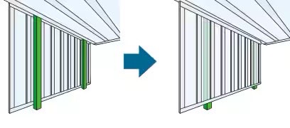LIXIL　カーポート　外構　モダン　 おしゃれ　エクステリア　愛知・名古屋の外構専門店パートナーホームのエクステリア　製品一覧　アーキフィールド　従来のカーポートでは、柱の外側に取り付けていたサイドパネル。 アーキフィールドでは、サイドパネルを柱の内側に設置する設計にすることによって、より空間としての一体感を高めました。|パートナーホーム