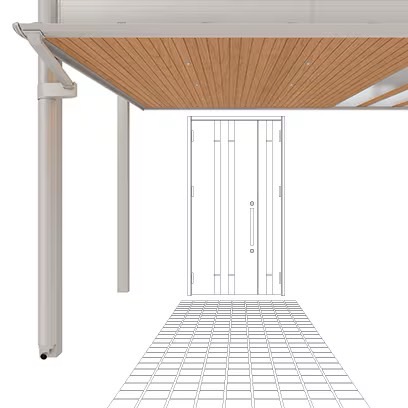 前からの圧迫感を感じさせない前枠の滑らかなラインとスマートな雨樋。|パートナーホーム